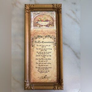 Home Interiors Elegant Ten Commandments Wall Decor
